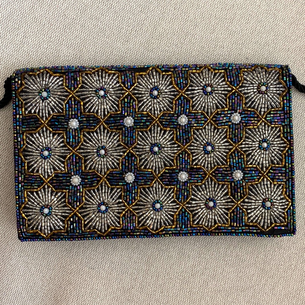 Vintage beaded crossbody or should bag